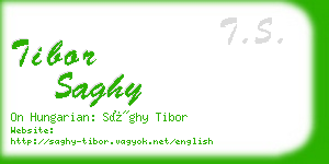 tibor saghy business card